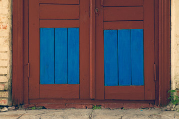 Old vintage wooden door