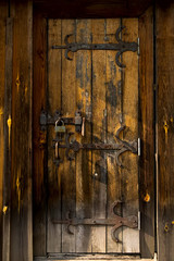 Old vintage wooden door