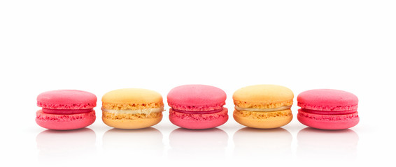 Sweet and colourful french macaroons or macaron.