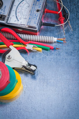 Collection of electricity tools top view image construction conc