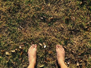 Barefoot in the last day of auttumm