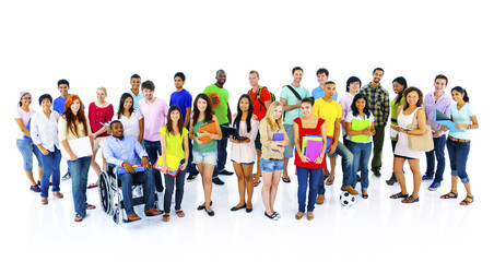 Obraz premium Diversity People Crowd Friends Communication Concept