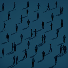 Business People Silhouette Group Corporate Concept