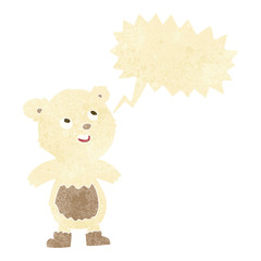 cartoon polar bear with speech bubble