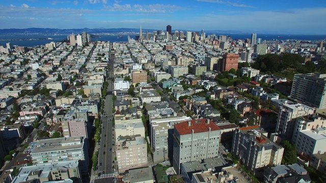 Aerial drone video San Francisco California