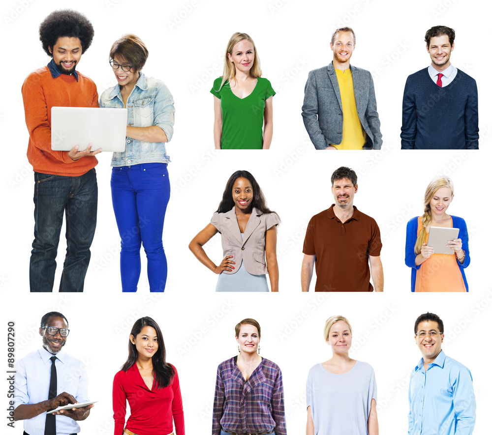 Poster community communication networking technology content concept