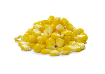 Sweet corn isolated on white background