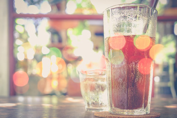 Ice americano coffee