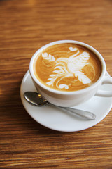 coffee on wood background