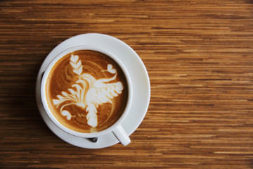 coffee on wood background