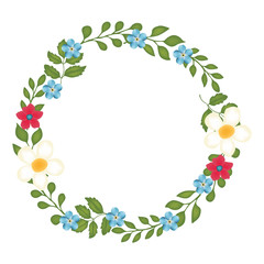 The floral concept of circle frame