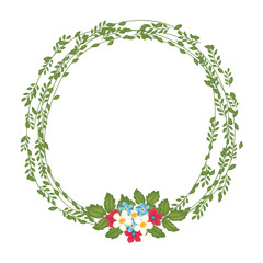 The floral concept of circle frame