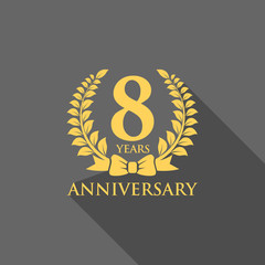 anniversary logo ribbon wreath flat 8