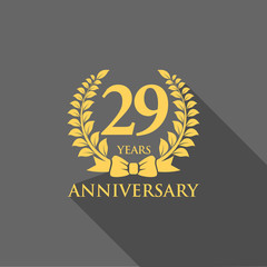anniversary logo ribbon wreath flat 29