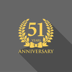 anniversary logo ribbon wreath flat 51