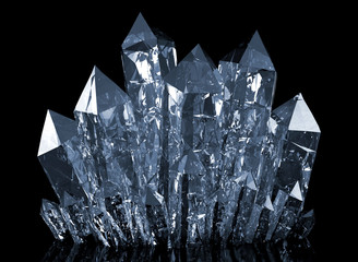 Quartz crystals growing - 89810093
