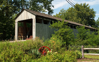 Old Wooden Covered Bridge