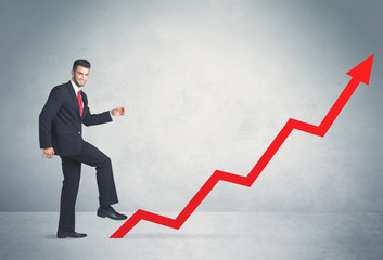 Climbing on red graph arrow
