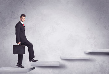 Obraz premium Stepping up a staircase