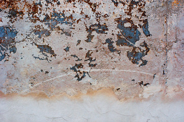 rust color on old cement and metal texture background