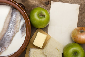 Basic ingredients for Forshmak