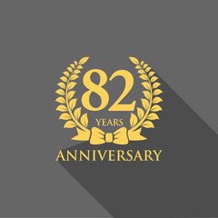 anniversary logo ribbon wreath flat 82