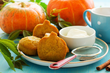 Pumpkin cookies on Halloween.