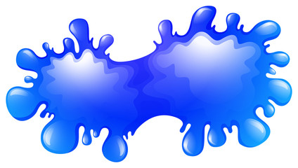 Blue splash on white