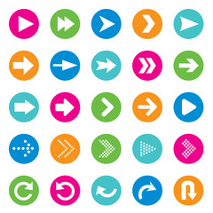 set of universal arrows Vector illustration