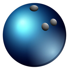 Bowling ball in blue color