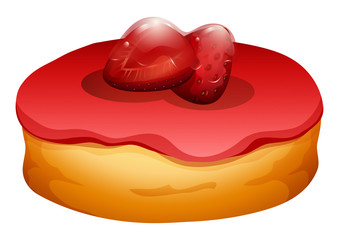 Doughnut with strawberry flavor