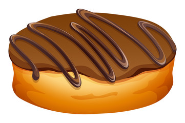 Doughnut with chocolate topping