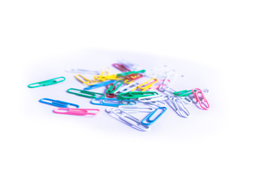 Bunch of colorful paper clips