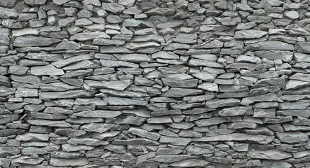 Poster Thema Stenen muur vintage grijstint