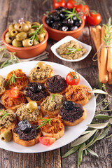 assortment of canape