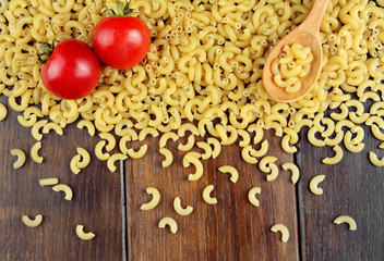 Raw Chifferi pasta background