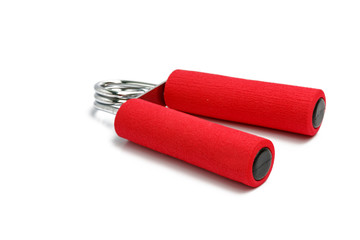 hand grip on white background