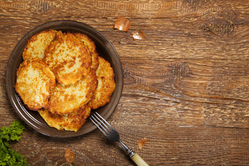 Delicious homemade potato pancakes.