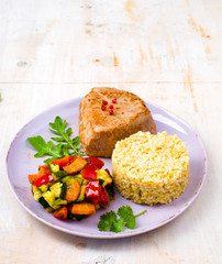 burghul  with grilled vegetables