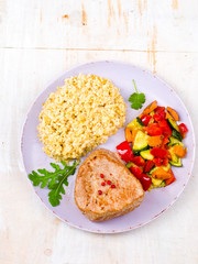 burghul  with grilled vegetables
