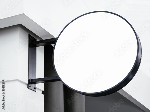 Download "Mock up Signboard shop Circle shape" Stock photo and ...