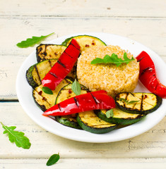 burghul  with grilled vegetables