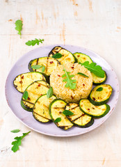 burghul  with grilled vegetables
