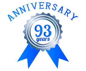 93 year anniversary logo ribbon