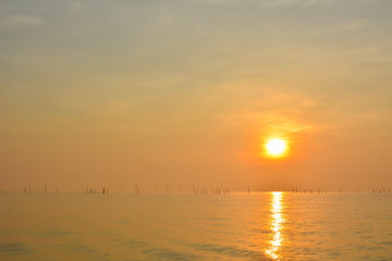 Sunrise at Lake thailand.