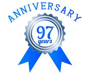 97 year anniversary logo ribbon