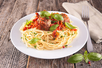 spaghetti and meatballs