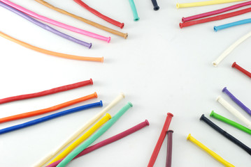 Colorful balloons white background