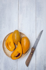 Canistel fruit background