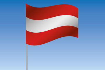3D Flag Illustration waving in the sky of the country of  Austri